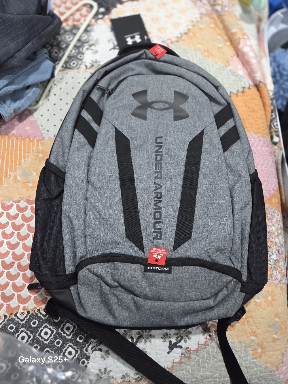 Under Armour Grey and Black Men's Backpack with Storm Protection